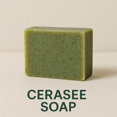Cerasee Soap - Natural Green Bar for Gentle Cleansing and Hydration (Big bar)