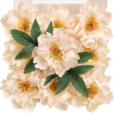 Silk Peony Artificial Wedding Flowers 9pc Fake Peony Bouquet DIY Decorations