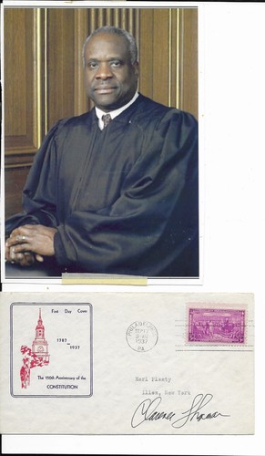 Clarence Thomas Autographed FDC 150th Anniversary of the Constitution 1937