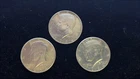 (3 coin lot) 1964 Kennedy Half Dollars - Circulated Condition - 90% Silver