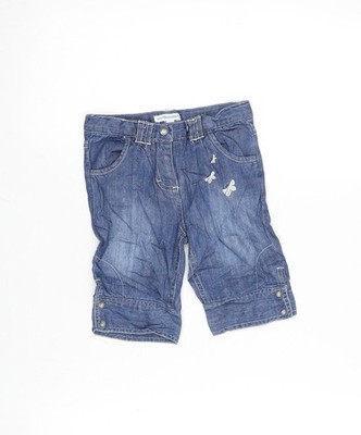 Vertbaudet Mädchen Blau Baumwolle Cropped Jeans Größe 2-3 Jahre Regular Snap - Innen