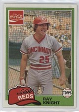 1981 Topps Coca-Cola Team Sets Cincinnati Reds Ray Knight #8 10ou