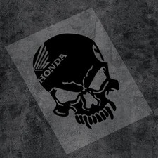 Honda Motorcycle Skull Tank Helmet Racing Decal Sticker black CBR Fireblade CB