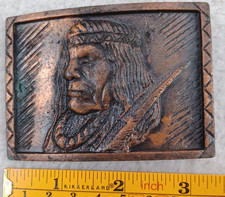 Indian Chief Metal Belt Buckle