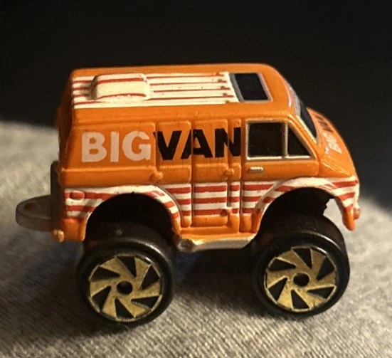 Vintage Micro Machines Vintage Galoob 1990 Big Van Chevy Orange Truck - Image 3 of 4