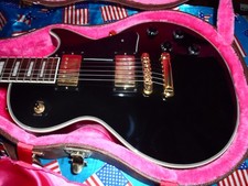 Stunning Burny Rlc-60 Super Grade L.p Custom Black, Upgraded Pickups And Wiring
