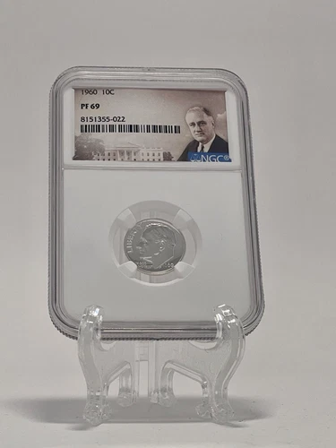 1960 NGC PF69 90% SILVER ROOSEVELT DIME 10C - $160 VALUE - PORTRAIT LABEL