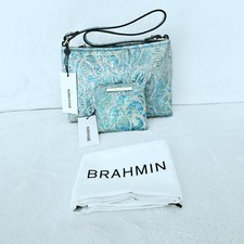 NEW BRAHMIN SERENITY SONIC LORELEI (TAGGED BLUE ASSORTED) W/JANE WALLET