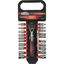 Ironton 1/4in.-Drive Socket Set, 22-Pc., SAE and Metric