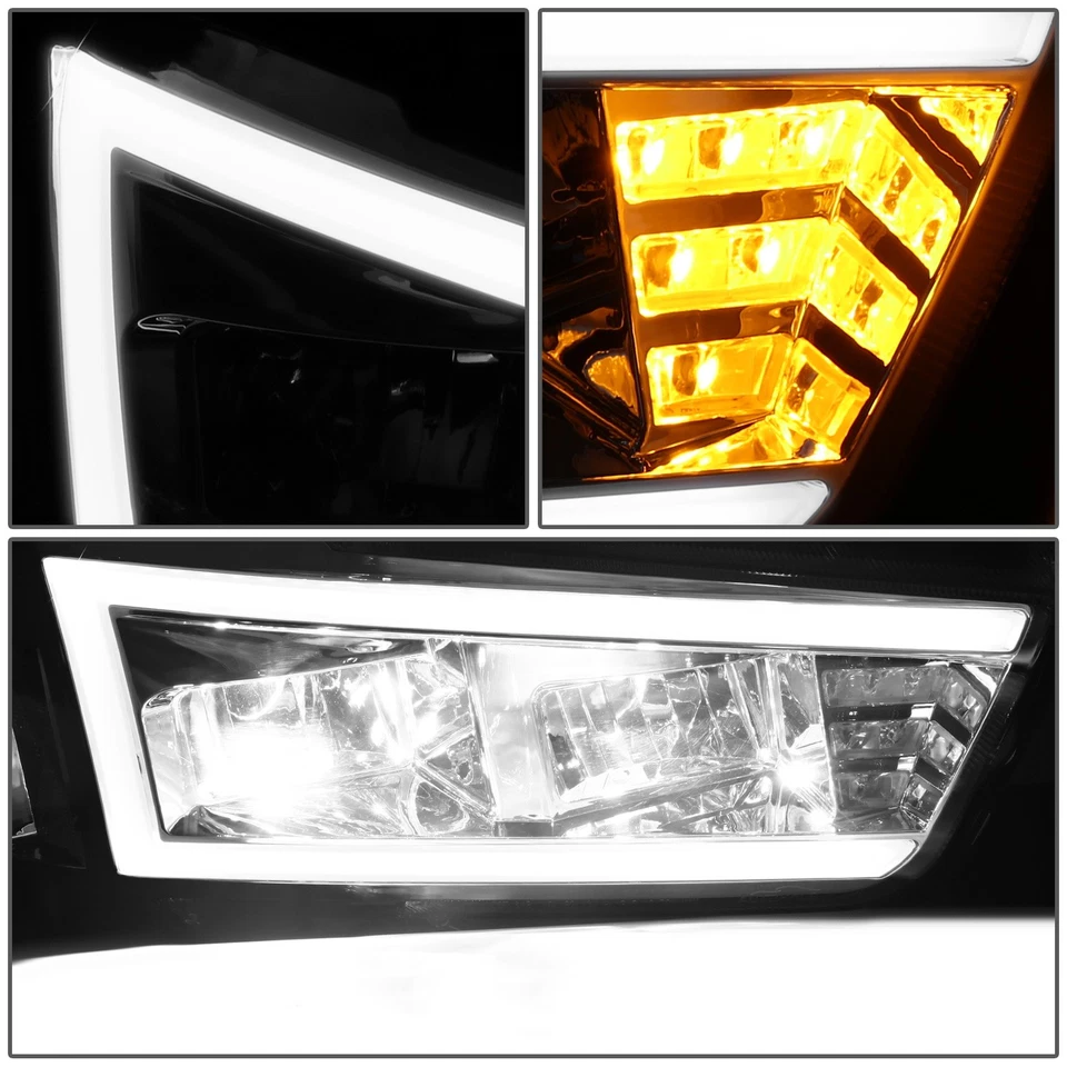 Para 2011-2014 Dodge Charger Full LED DRL âmbar lâmpada de seta farol cromado - Imagem 4 de 4