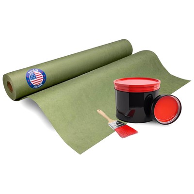Premium 18'' x 60-Yard Green Masking Paper Roll - Oil-Based Masking Paper with...