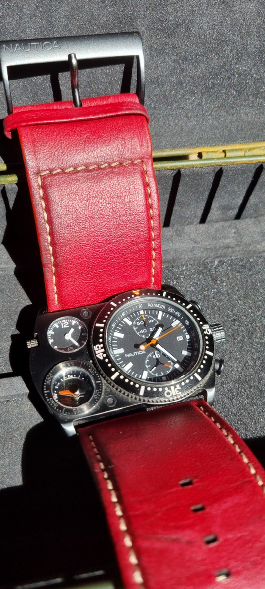 Rare Nautica N-MX62 Dual-Time Zone Chronograph Watch | eBay