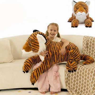 Maogolan Giant Tiger Stuffed Animal - 46 Realistic Tiger Plush Toy For Boy Girl