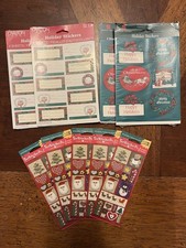 Lot Of 9 Packs Vintage Christmas Holiday Stickers