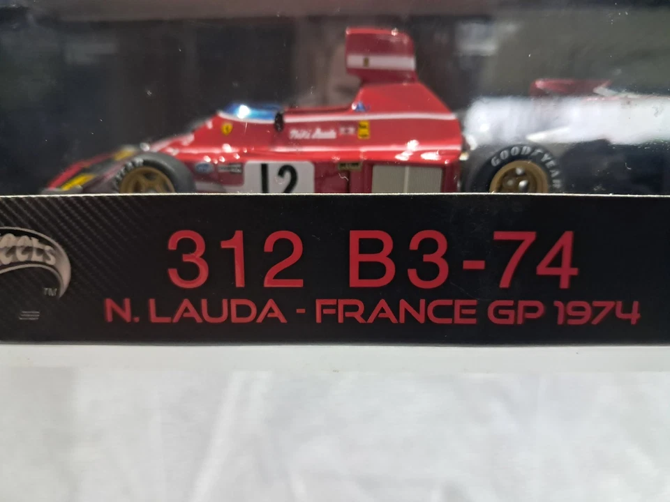 FERRARI 312 B3-74 Niki LAUDA N°12 HOT WHEELS ELITE V8371 1/43 FRANCE GP 1974 - Photo 3/4