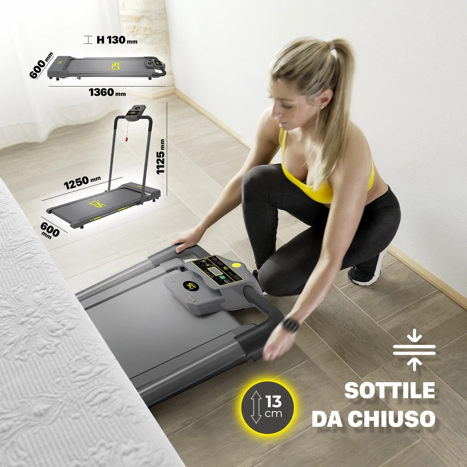 IDS G12 TAPIS ROULANT ELETTRICO PIEGHEVOLE, 12 KM/H, INCLINAZIONE MANUALE - Immagine 3 di 4