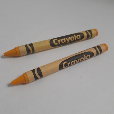 Crayola Crayon (2) Dandelion Retired Used Vintage Binney & Smith Single Crayon
