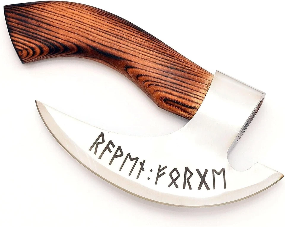 "Hacha cortadora de pizza vikinga hecha a mano hacha cortadora de pizza hacha de pizza con hoja de 8"" T! Foto 2 de 4