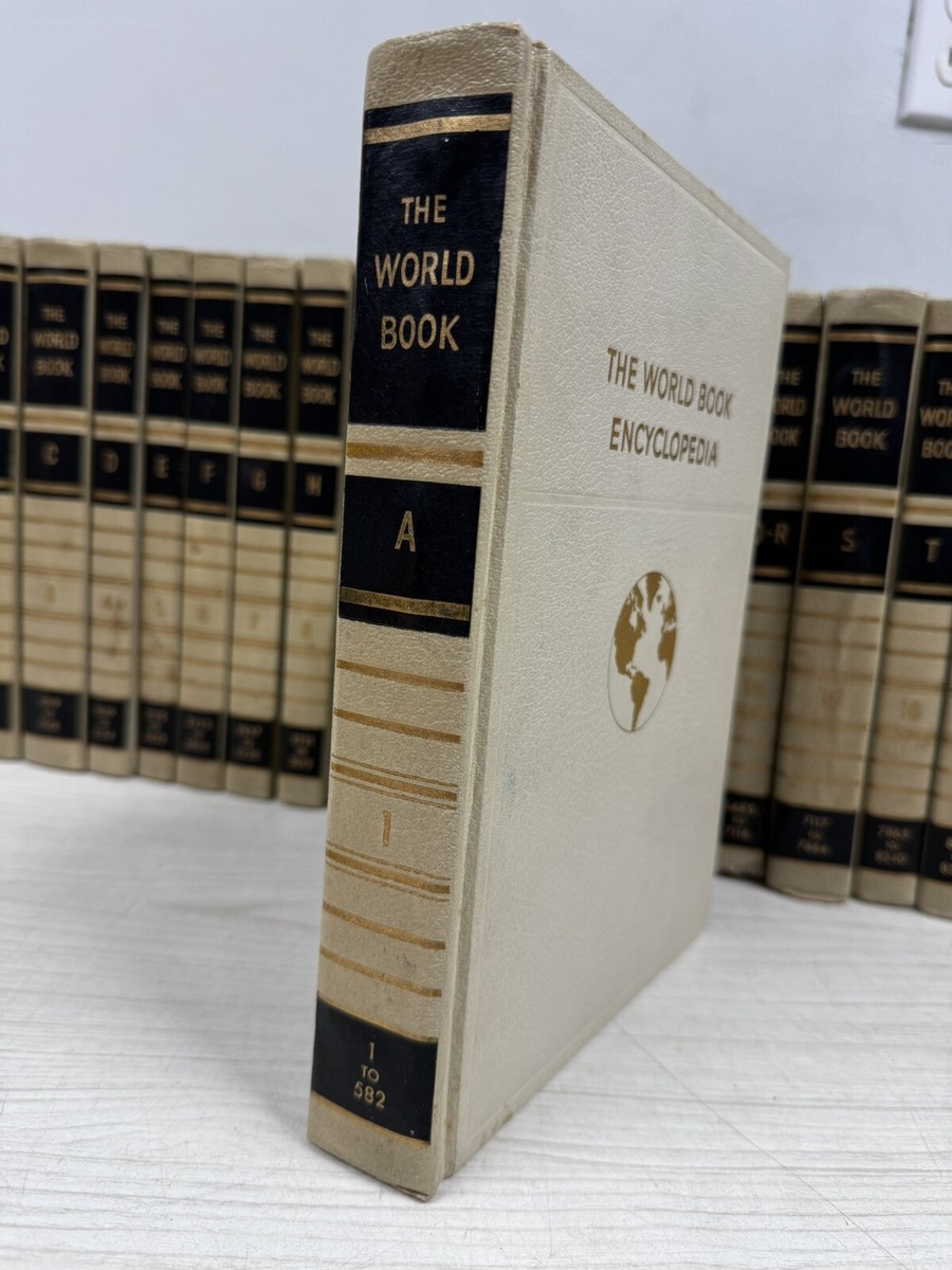 1957 The World Book Complete A-Z 18 HB Book Encyclopedia Set