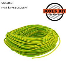 3MM EARTH SLEEVING PVC CABLE WIRE TUBING PROTECTION ELECTRICAL GREEN/YELLOW