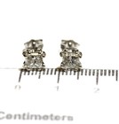 14k white gold 1.17ct SI3 I3 I Top Light Brown princess diamond U Prong earrings — photo 6