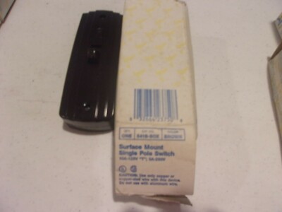 EAGLE 541B-BOX BROWN SURFACE MOUNT SINGLE POLE SWITCH 10A 125V ''T''; 5A 250V +