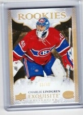 16-17 2016-17 UPPER DECK EXQUISITE CHARLIE LINDGREN GOLD ROOKIE SPECTRUM /40 16