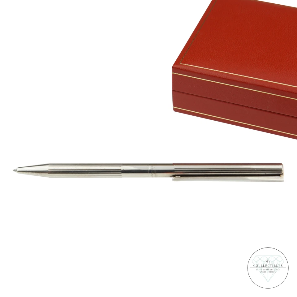 S.T. Dupont Classique Kugelschreiber Silber Drehmechanik mit Box - Bild 2 von 4