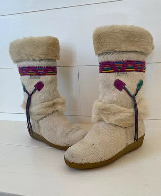 native american fur boots