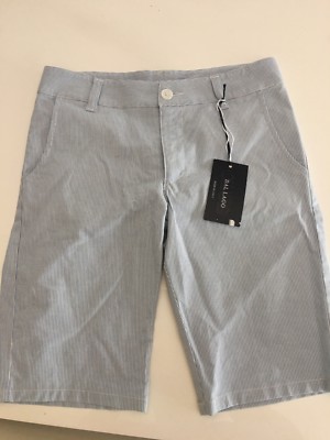 Ensemble de short et haut estival à rayures bleu clair