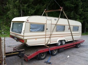 mobilheim transport wohnmobil wohnwagen bauwagen womo campinganhanger ebay