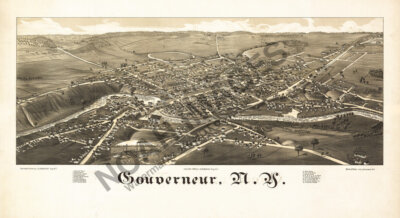 Panoramic Map of Goiverneur NY 16x24