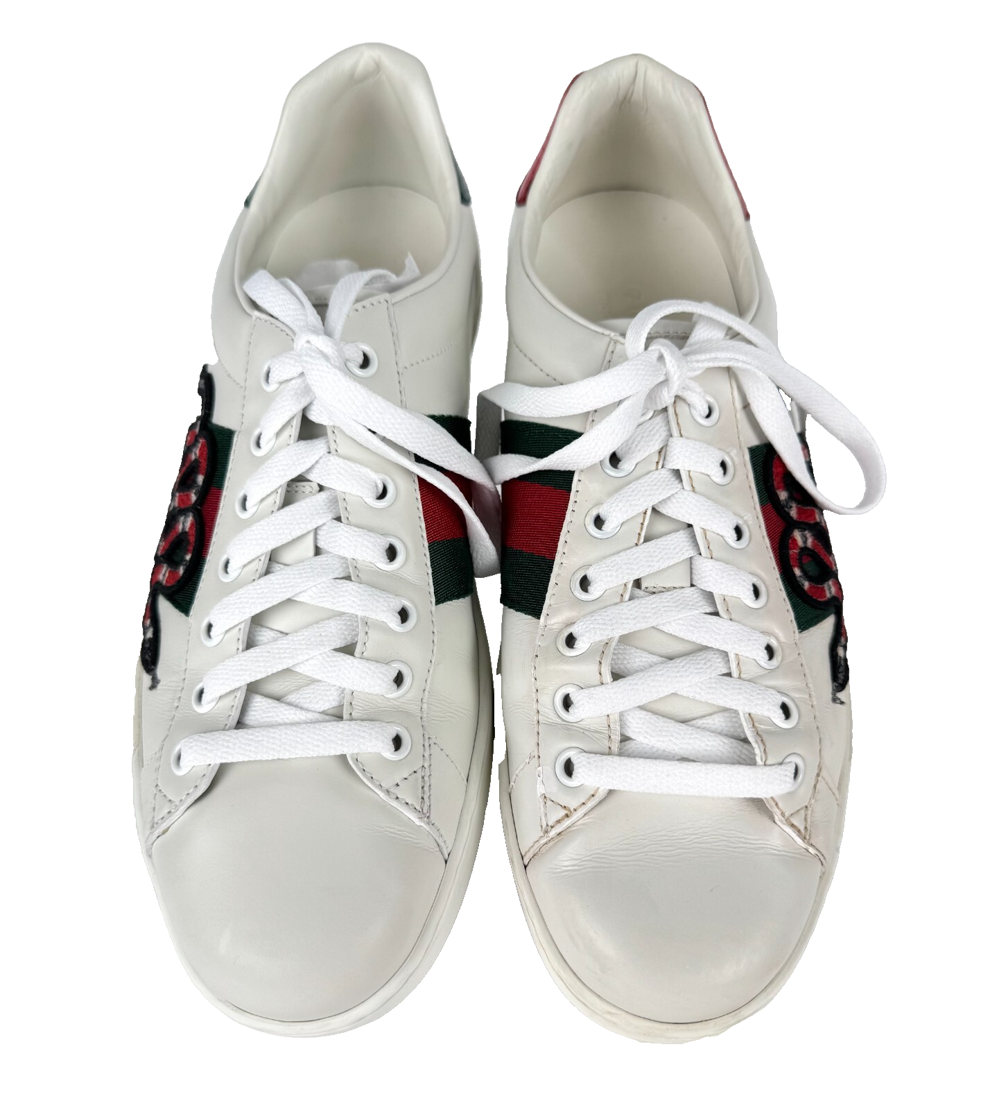Gucci Auth Men MisMatch Sz 6.5 7.5 US 6 7 UK 40 EU White Snake Sneakers ...