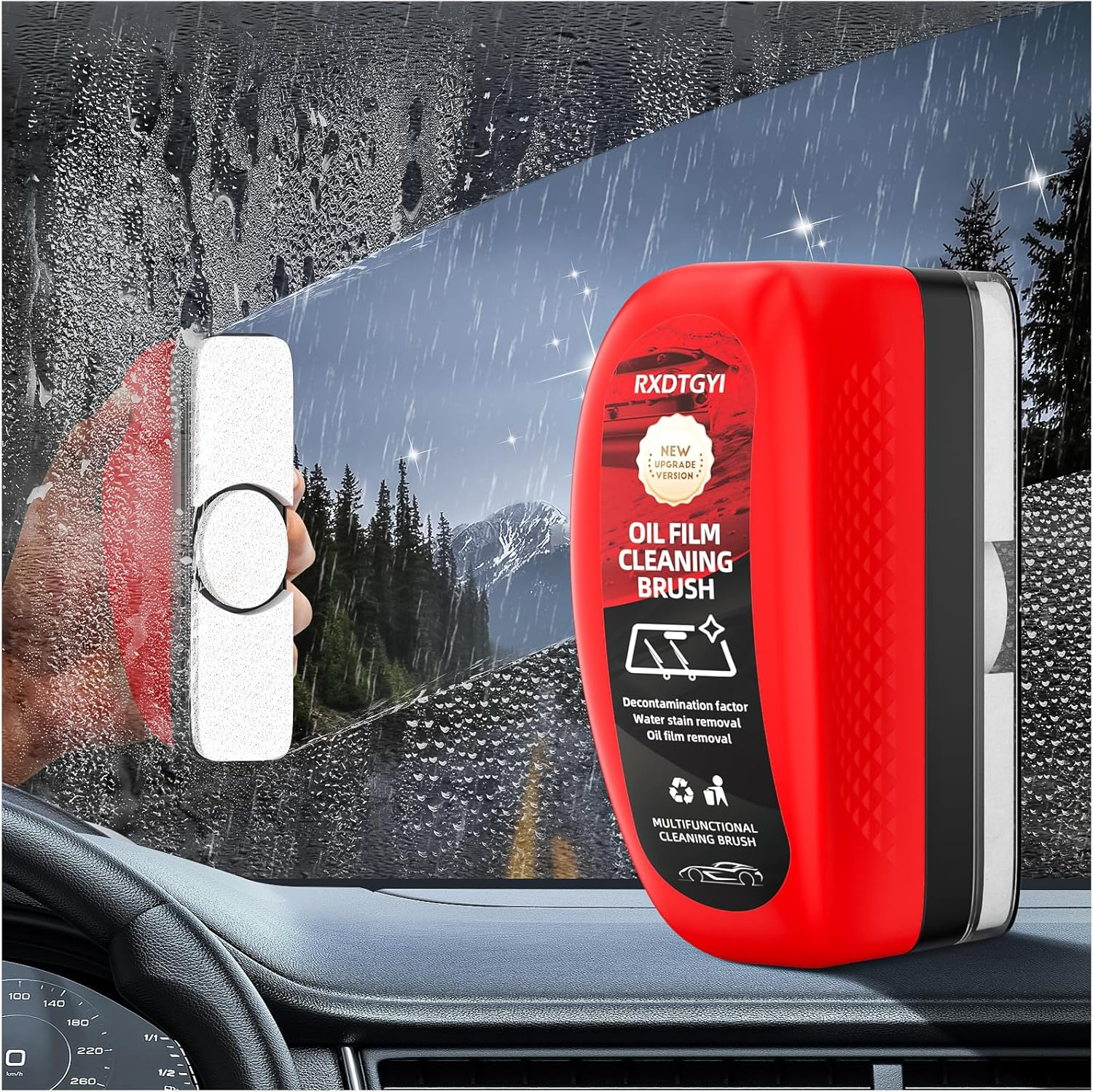 Auto Oil Film Cleaning Brush for Car Glass and Windshield