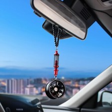 Car Pendant Interior Decor Mirror Rearview Alloy Wheel Hanging Accessories Gifts Car Pendant Interior Decor Mirror Rearview Alloy Wheel Hanging Accessories Gifts
