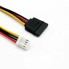 1x SATA 15 Pin Female to 4 Pin Floppy FDD Female Jack Power Connector Cable 15cm