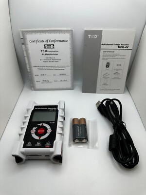 TandD MCR-4V 4-Channel Voltage Data Logger w/ Graphing LCD Display *OPEN BOX*