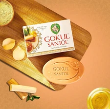 Gokul Santol Pure Sandalwood Bathing Soap Bar- 75g - Free Ship
