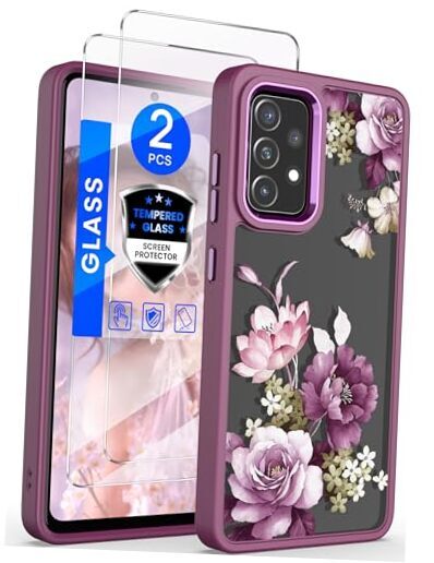 for Samsung Galaxy A52 5G Case, Galaxy A52 Case, Military Grade Drop Purple