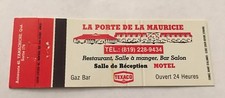 Vintage Matchbook Cover Matchcover La Porte De La Mauricie Quebec Canada