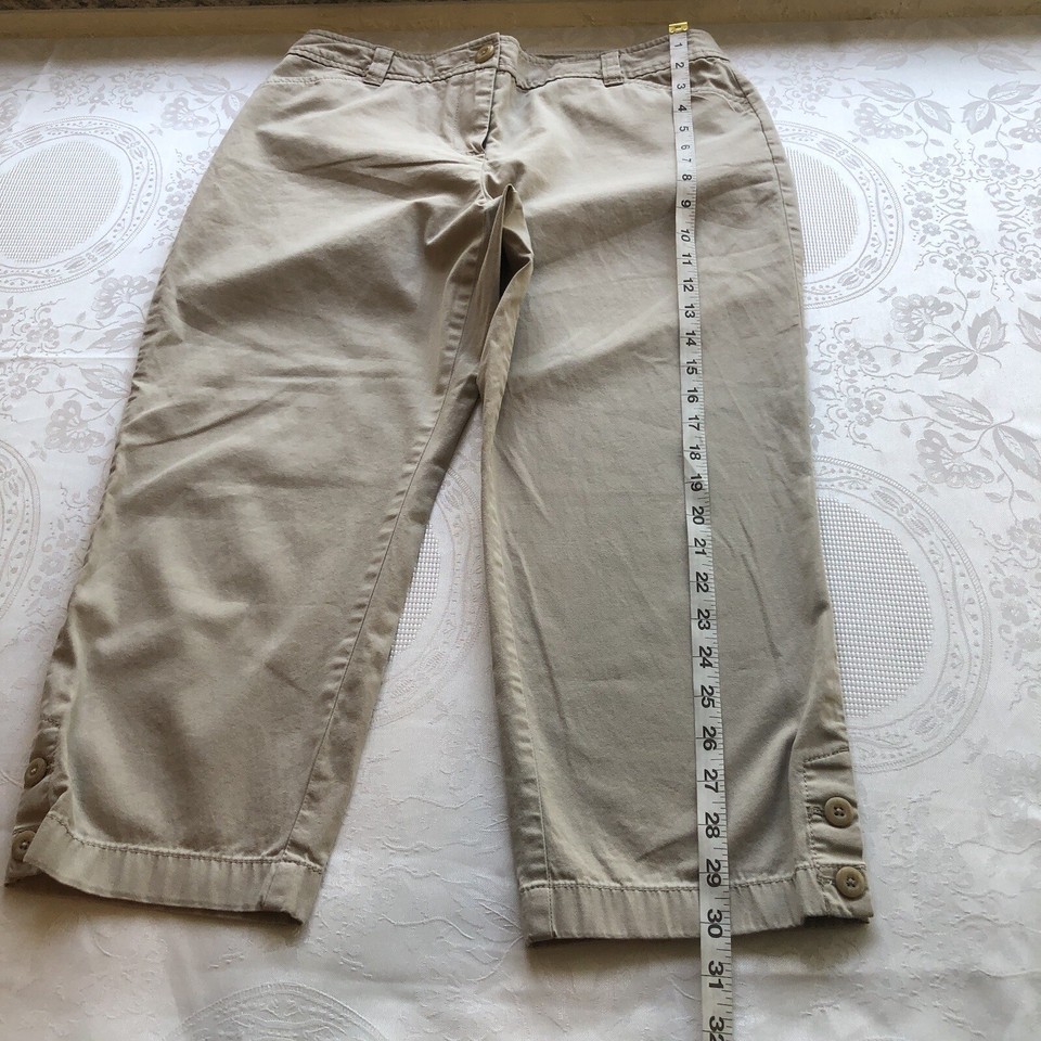 Ann Taylor Loft Curvy Crop Khaki Capri Pants Women’s Size 6P Casual