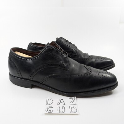 ALLEN EDMONDS HINSDALE BLACK WINGTIP MEDALLION TOE OXFORD DRESS SHOES 10.5 B ALLEN EDMONDS HINSDALE BLACK WINGTIP MEDALLION TOE 9.5 E  main image 4