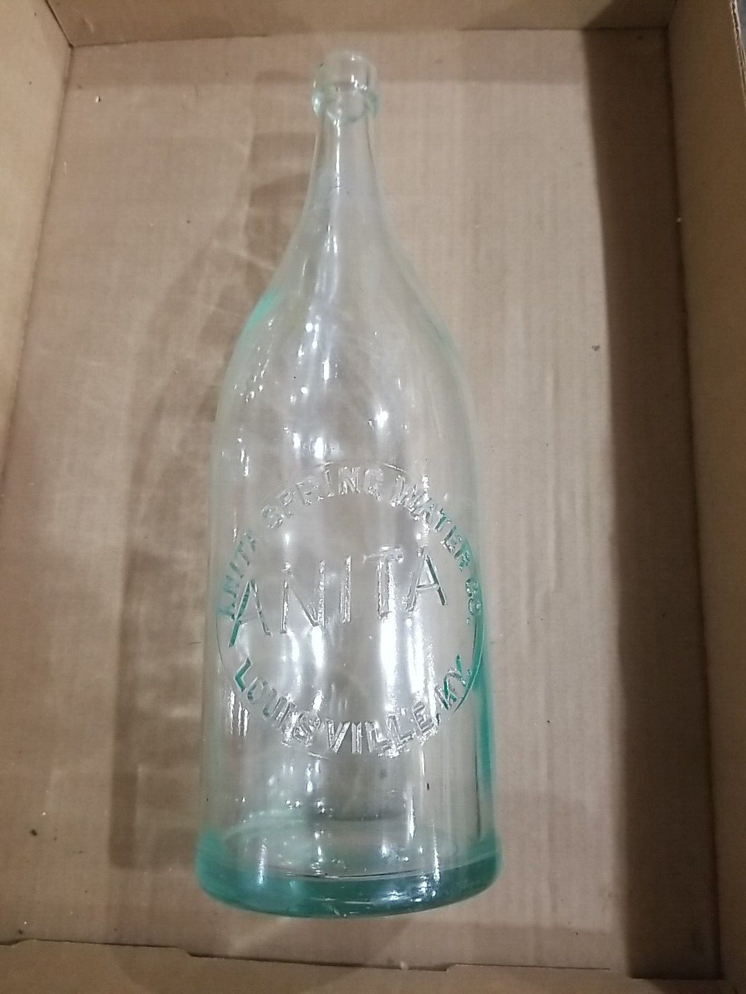 Antique glass Anita Springs Water Co 1/2 gallon bottle Louisville Ky eBay