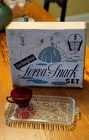 Vintage Anchor Hocking Serva Snack Set NIB Ruby Red Cups Clear Trays MINT