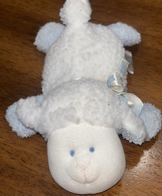 RARE Vintage Carter s Prestige Lamb Rattle 8  Plush Baby Toy US68