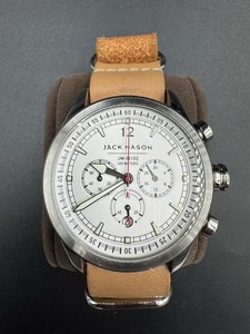Jack Mason JM-F102 Chronograph Watch White Dial 38mm w/ Box Black Rubber Band OG Jack Mason Chronograph | eBay main image 3