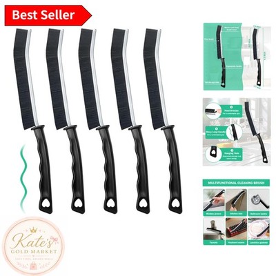 5 Pcs Multifunctional Crevice Cleaning Brush Set - Hard Bristles for Efficiency
