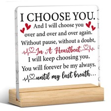 To My Man,To Husband Gifts,Valentine's Day 4 x 4 inches, I Choose You