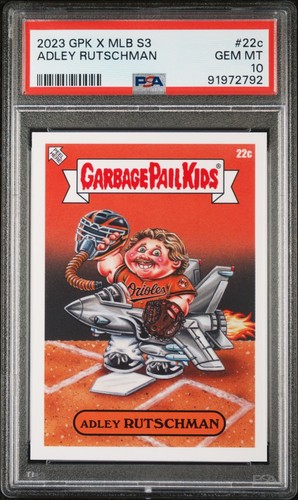 2023 TOPPS GARBAGE PAIL KIDS X MLB SERIES 3 ADLEY RUTSCHMAN #22c PSA 10