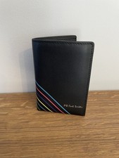 Portafoglio sportivo Paul Smith in pelle a righe per carte